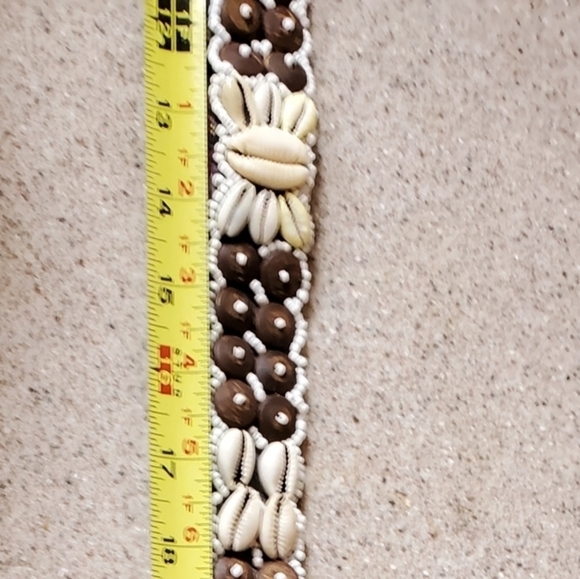 Puka shell hand crafted belt S.M NWOT - Picture 5 of 12